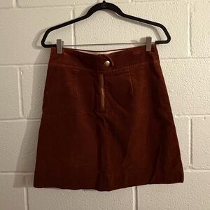 Brown Corduroy Skirt